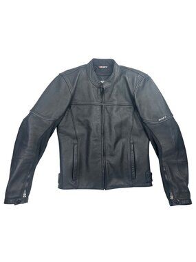 Shift Motorcycle Jacket Sz S Black Leather Cowhide Riding Jacket Streetwear